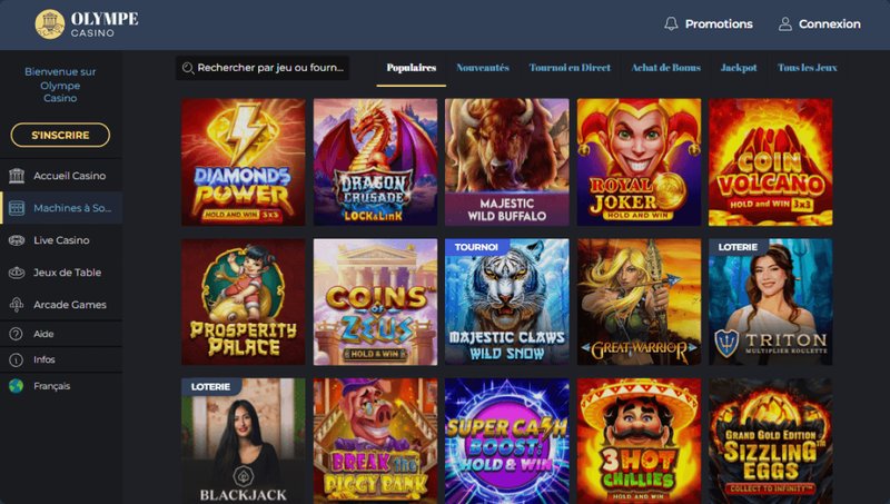 Découvrez les Avantages de Casino Olympe en Ligne pour les Joueurs Français à France